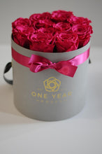 French Grey Box of Roses - Lasts 1 Year