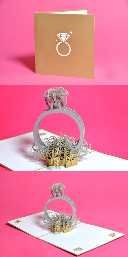 18k Solid Yellow Gold 3D Pop Up Flower Ring, Diamond Cut, 3.61 Grams.Sz 6.5  | eBay